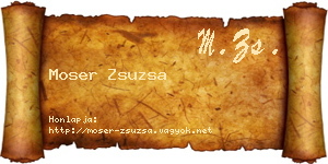 Moser Zsuzsa névjegykártya